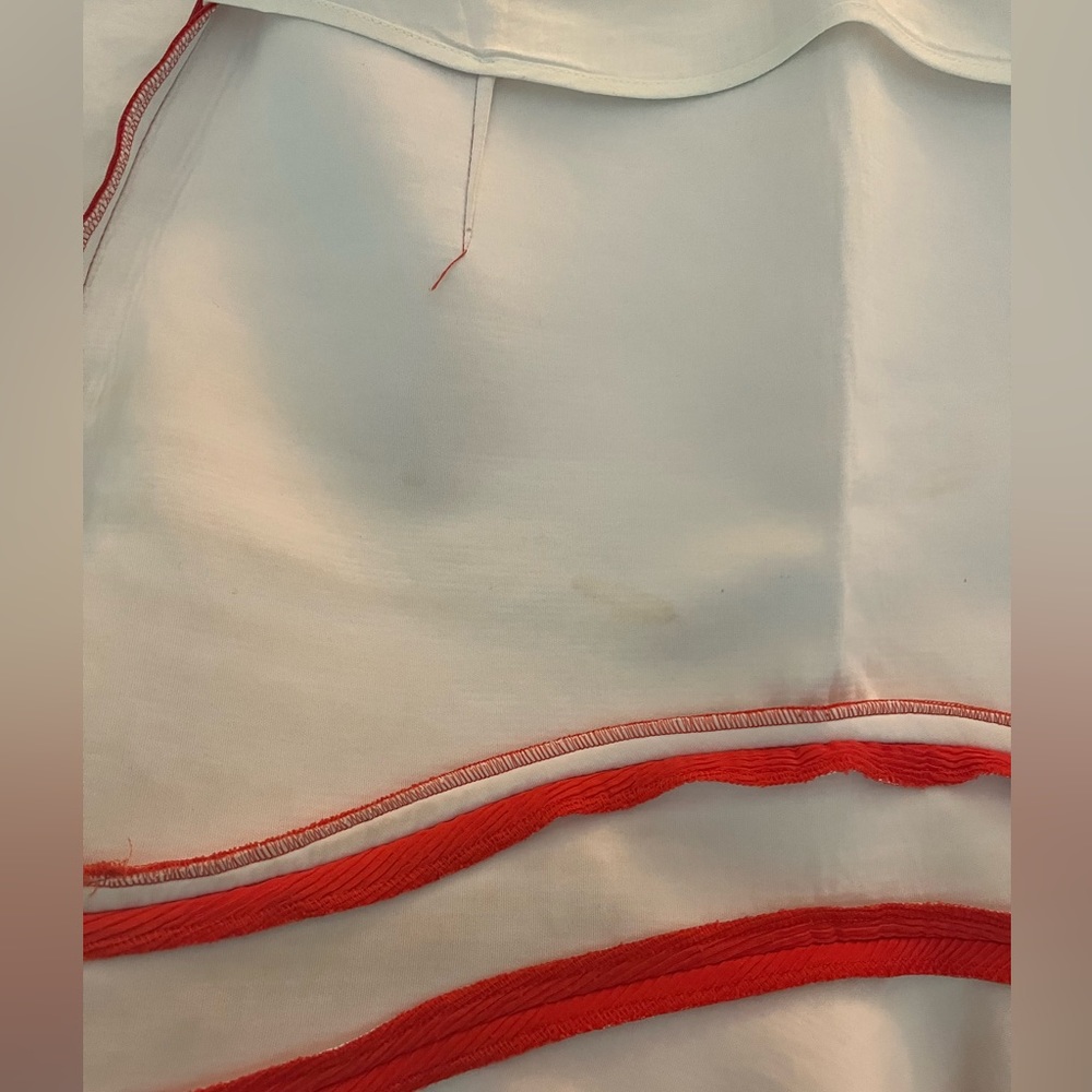 Sandro Red Ruffled Mini Skirt - Picture 4 of 5
